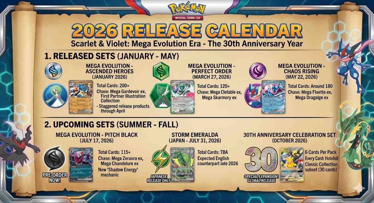 Pokémon TCG 2026 Release Calendar: Every Confirmed Set Coming This Year